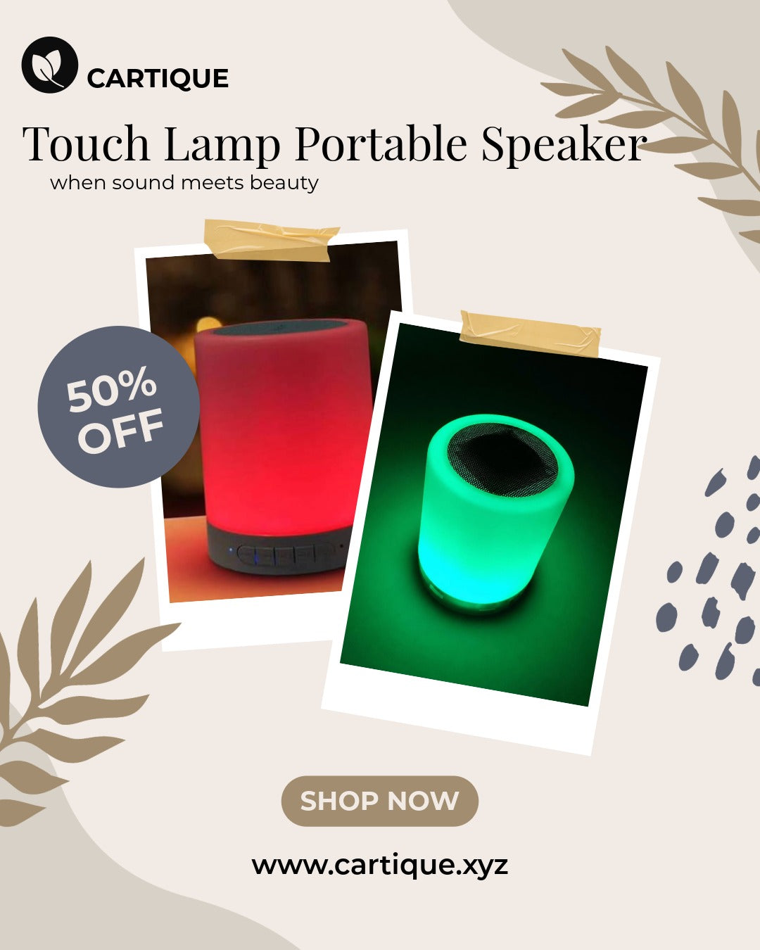 TOUCH LAMP PORTABLE SPEAKER
